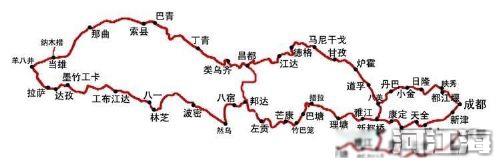 走川藏线西藏自驾游路线攻略 旅游地图2幅就够了