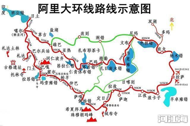 走川藏线西藏自驾游路线攻略 旅游地图2幅就够了