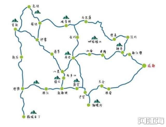 走川藏线西藏自驾游路线攻略 旅游地图2幅就够了